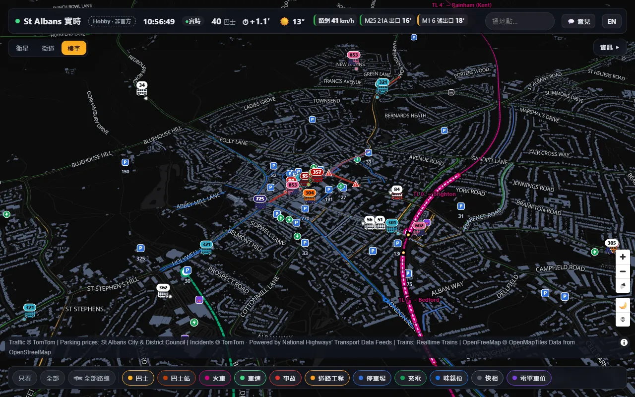 The map at night